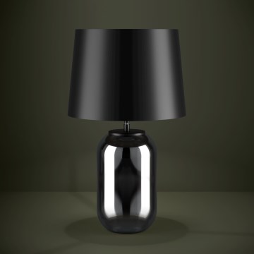 Eglo - Stolná lampa 1xE27/40W/230V čierna/dymová