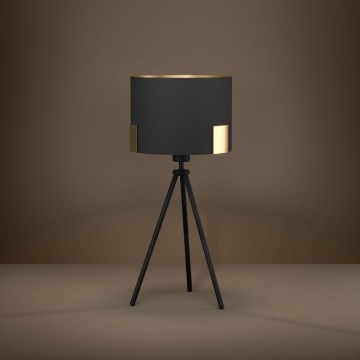 Eglo - Stolná lampa 1xE27/40W/230V čierna/zlatá