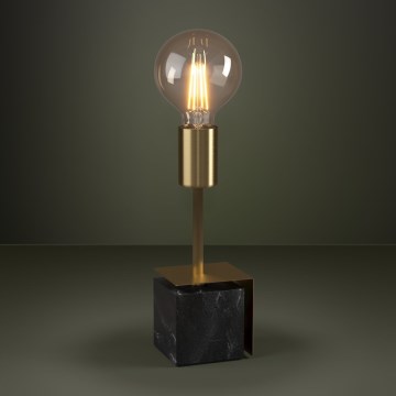 Eglo - Stolná lampa 1xE27/40W/230V zlatá/čierny mramor