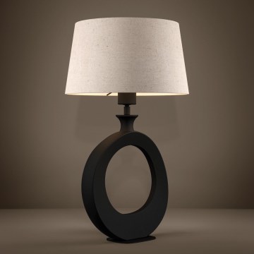 Eglo - Stolná lampa 1xE27/60W/230V 52,5 cm čierna/krémová