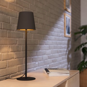 Eglo - Stolová lampa 1xE14/40W/230V čierna/hnedá