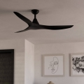 Eglo - Stropný ventilátor pr. 132 cm, čierny + diaľkové ovládanie