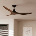 Eglo - Stropný ventilátor pr. 132 cm hnedý + diaľkové ovládanie