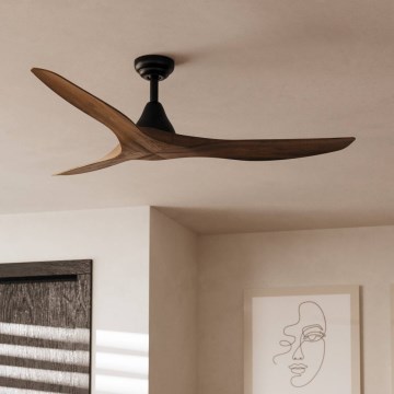 Eglo - Stropný ventilátor pr. 132 cm hnedý + diaľkové ovládanie