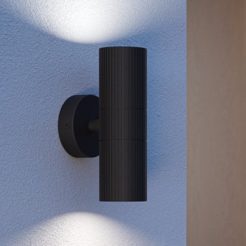 Eglo - Vonkajšie nástenné svietidlo 2xGU10/28W/230V IP44 čierne