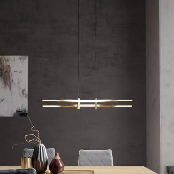 Eglo - Závesný LED luster na lanku LED/21W/230V zlatý