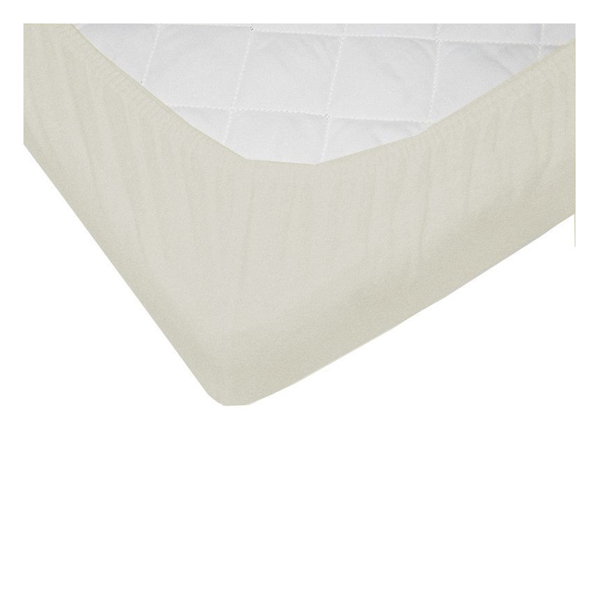 EKO - Nepremokavé prestieradlo s gumičkou JERSEY 120x60 cm béžová