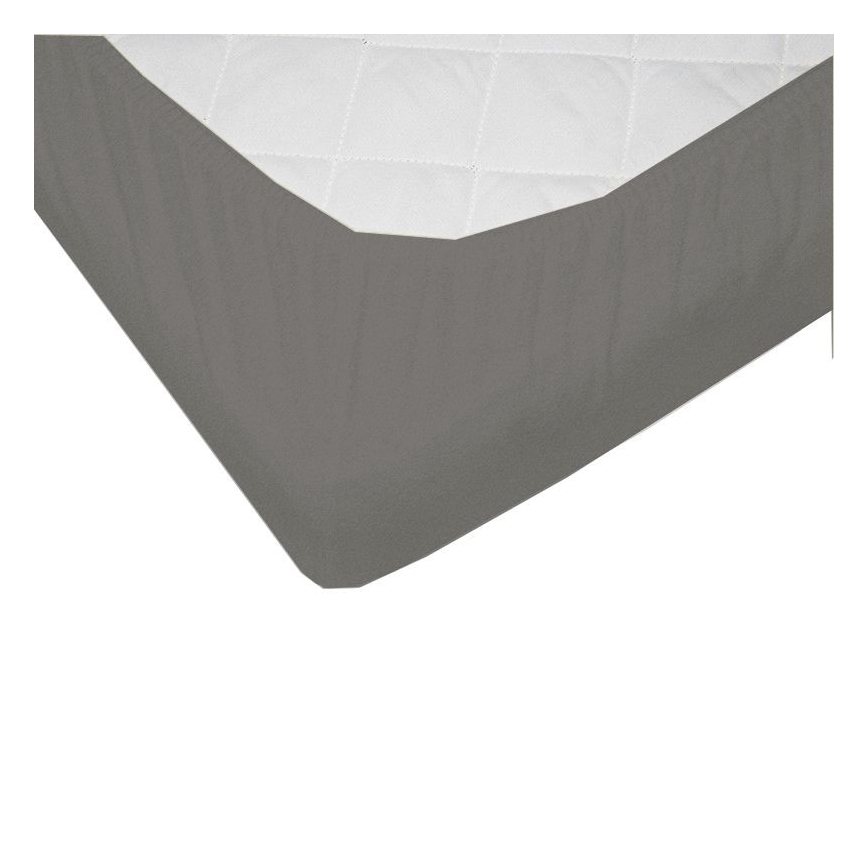 EKO - Nepremokavé prestieradlo s gumičkou JERSEY 120x60 cm šedá