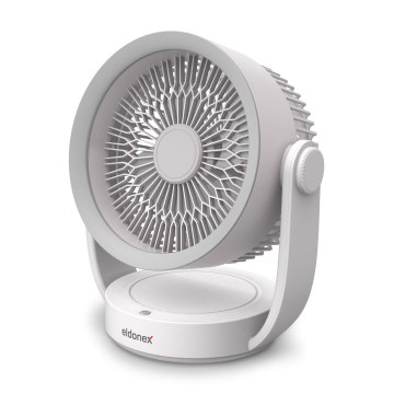 ELDONEX ESF-1010-WH - Nabíjací stolný ventilátor 9W/5V 4000 mAh biela