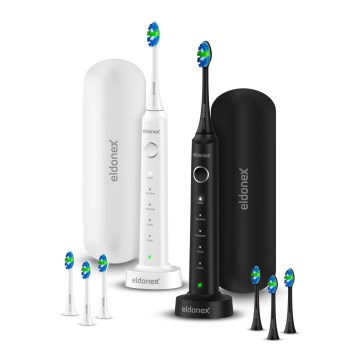 ELDONEX ETB-1010-BW - SADA 2× sonických zubných kefiek SonicPro DuoPack IPX7 čierna + biela