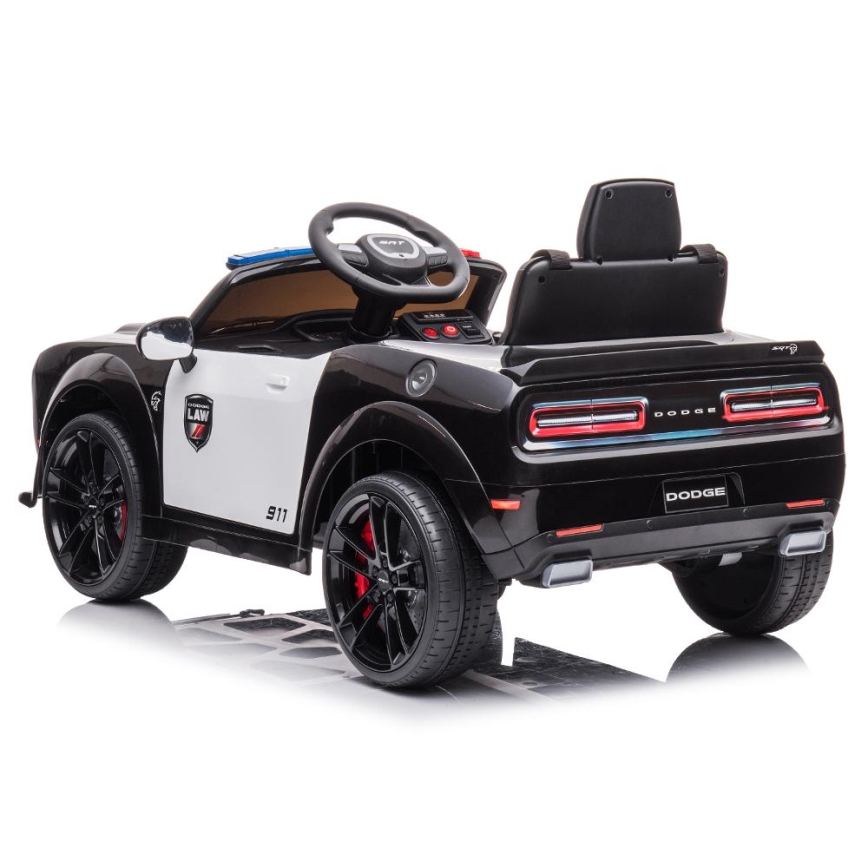 Elektrické autíčko Dodge Challenger Polícia 50W/4500 mAh  čierna/biela
