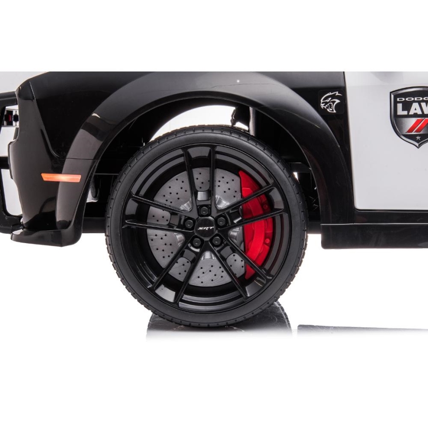 Elektrické autíčko Dodge Challenger Polícia 50W/4500 mAh čierna/biela