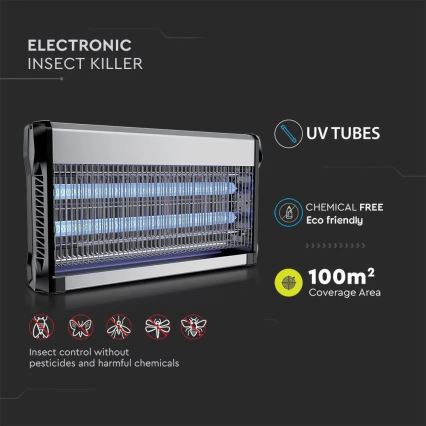 Elektrický lapač hmyzu 2x15W/230V 100m2