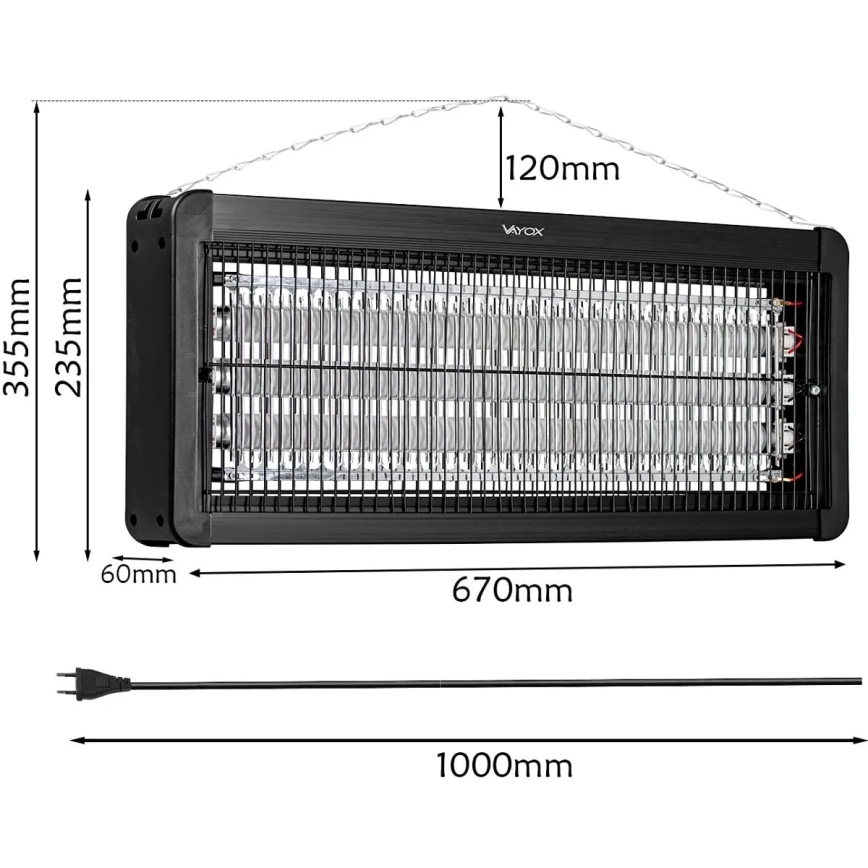 Elektrický lapač hmyzu 3x20W/230V 200 m2