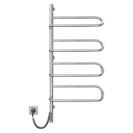 Elektrický otočný sušiak na uteráky ELECTRA 120W/230V 102,5x47,5 cm nerez/chróm ľavý