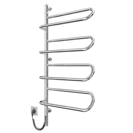 Elektrický otočný sušiak na uteráky ELECTRA 120W/230V 102,5x47,5 cm nerez/chróm ľavý