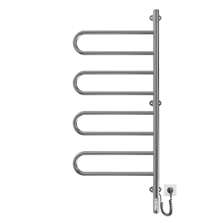 Elektrický otočný sušiak na uteráky TRISTAR 105W/230V 102,5x44,5cm IP44 nerezová oceľ/lesklý chróm