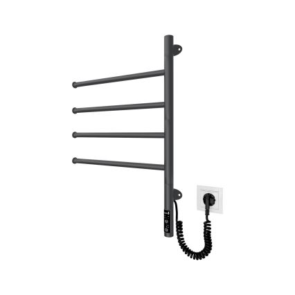 Elektrický otočný sušiak na uteráky VEER 50W/230V 62,5x44,5 cm nerez/čierna