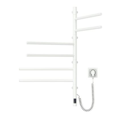 Elektrický otočný sušiak na uteráky s termostatom ARABESQUE 196W/230V 81,8 cm IP44 biela