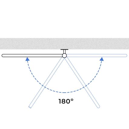 Elektrický otočný sušiak na uteráky s termostatom FOUETTE 128W/230V 64,6 cm IP44 čierna