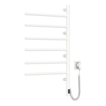 Elektrický otočný sušiak na uteráky s termostatom ARABESQUE 196W/230V 81,8 cm IP44 biela