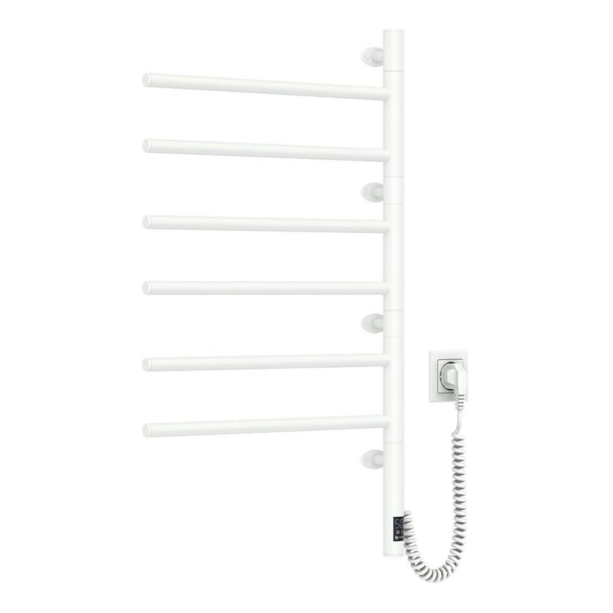 Elektrický otočný sušiak na uteráky s termostatom ARABESQUE 196W/230V 81,8 cm IP44 biela