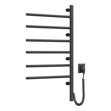 Elektrický otočný sušiak na uteráky s termostatom ARABESQUE 196W/230V 81,8 cm IP44 čierna