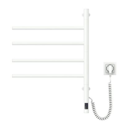 Elektrický otočný sušiak na uteráky s termostatom ARABESQUE 60W 65x49 cm biely