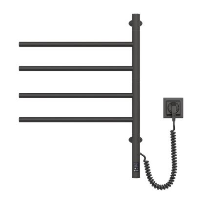 Elektrický otočný sušiak na uteráky s termostatom ARABESQUE 60W 65x49 cm čierna