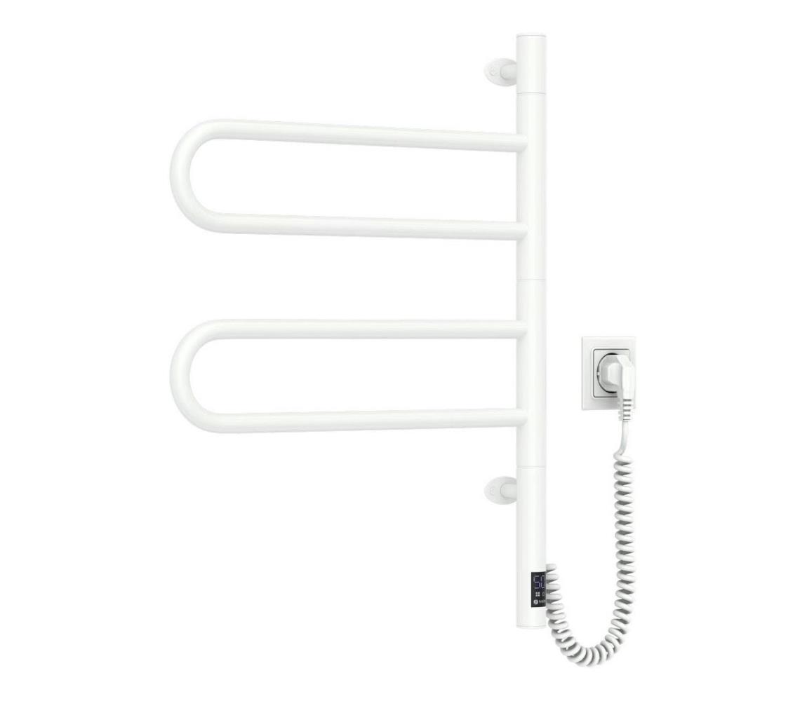 Navin Elektrický otočný sušiak na uteráky s termostatom FOUETTE 60W 65X49 cm biely 12-112033-4860