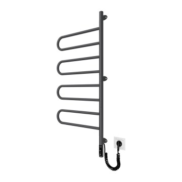 Elektrický otočný sušiak na uteráky TRISTAR 105W/230V 102,5x44,5 cm IP44 nerez/čierna