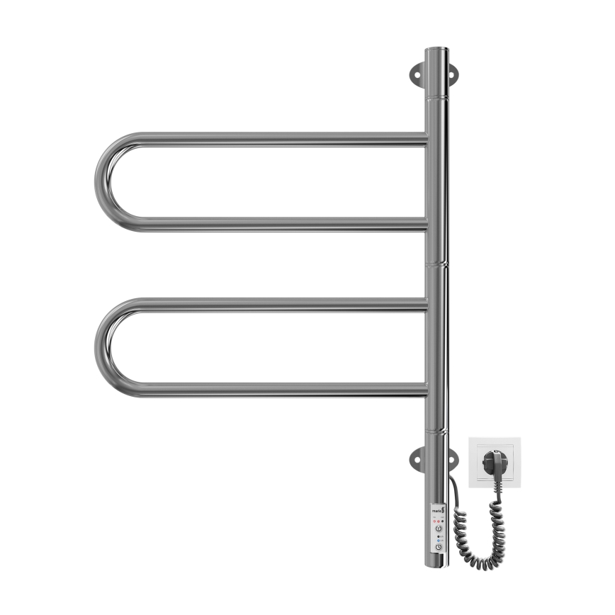 Elektrický otočný sušiak na uteráky TRISTAR 75W/230V 62,5x44,5 cm IP44 nerez/lesklý chrom