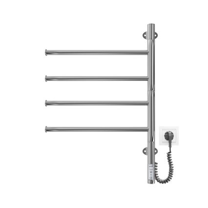 Elektrický otočný sušiak na uteráky VEER 50W/230V 60x44,5 cm nerez/lesklý chróm