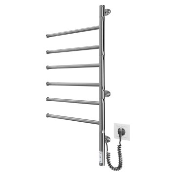 Elektrický otočný sušiak na uteráky VEER 80W/230V 80x44,5 cm nerez/lesklý chróm