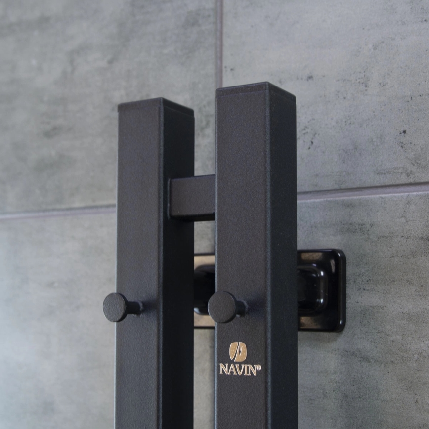 Elektrický sušák na uteráky s termostatom SILOUETTE 106W 150x9 cm čierny pravý