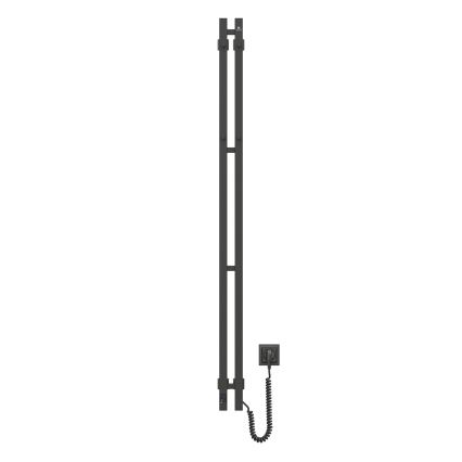 Elektrický sušiak na uteráky s termostatom SILOUETTE 200 W/230 V 150,6 cm IP44 čierny pravý