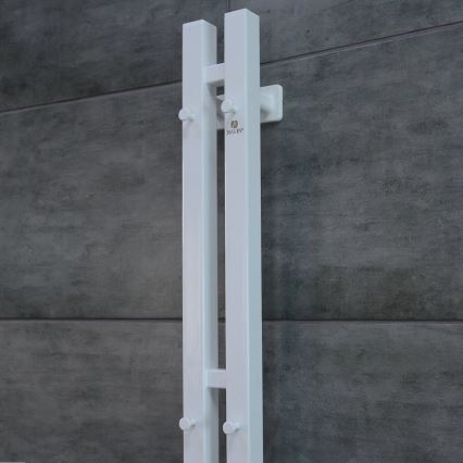 Elektrický sušiak na uteráky s termostatom SILOUETTE 187W/230V 120,6 cm IP44 biely pravý hranatý