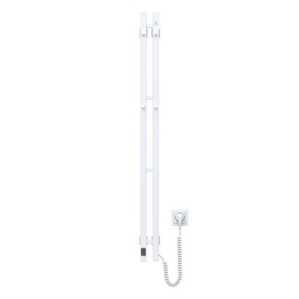 Elektrický sušiak na uteráky s termostatom SILOUETTE 187W/230V 120,6 cm IP44 biely pravý hranatý