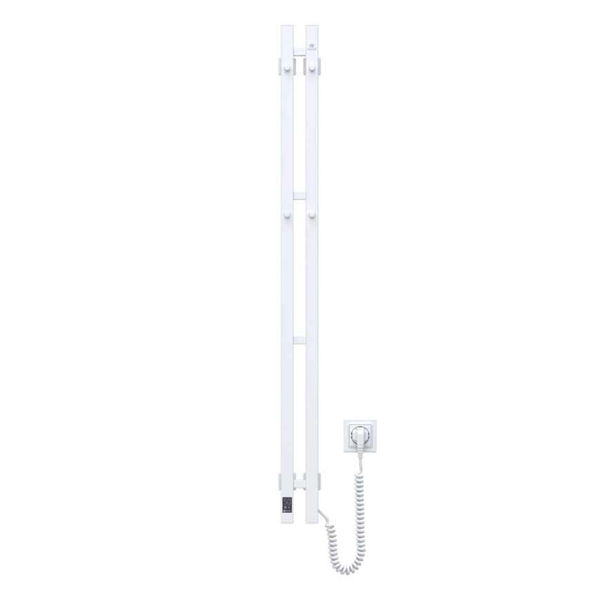 Elektrický sušiak na uteráky s termostatom SILOUETTE 187W/230V 120,6 cm IP44 biely pravý hranatý