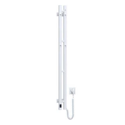 Elektrický sušiak na uteráky s termostatom SILOUETTE 187W/230V 120,6 cm IP44 biely pravý hranatý