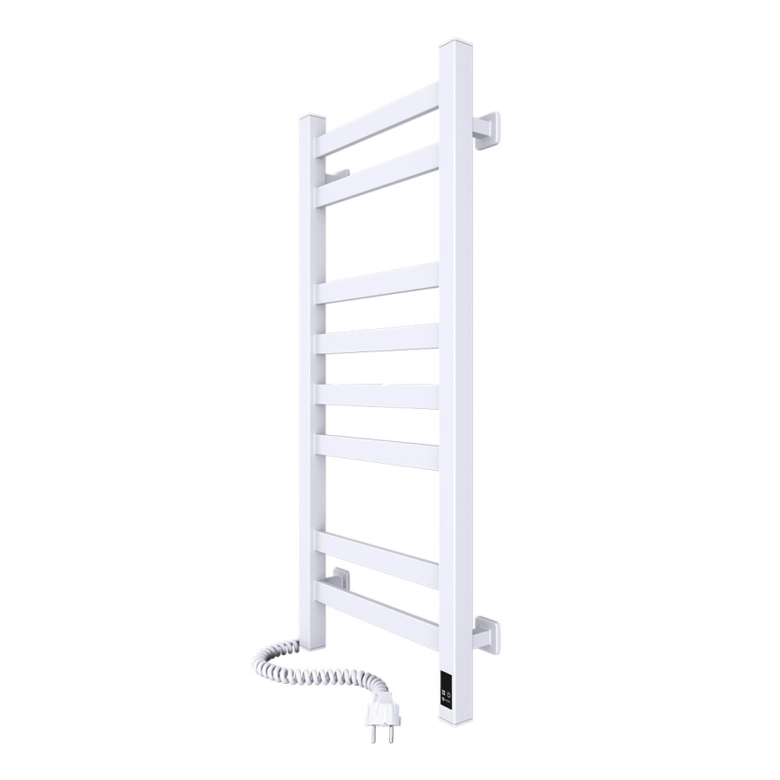 Elektrický sušiak na uteráky s termostatom AVANGARD 105W 80x36 cm, biely, ľavý