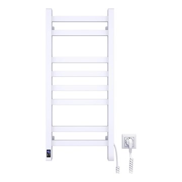 Elektrický sušiak na uteráky s termostatom AVANGARD 105W 80x36 cm biely pravostranný