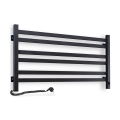 Elektrický sušiak na uteráky s termostatom AVANGARD 181W 50x90 cm čierny ľavý