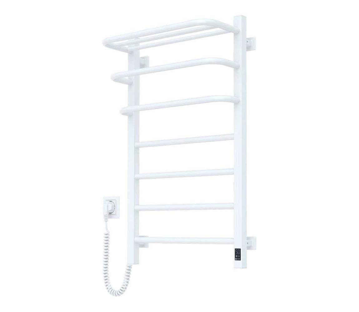 Navin Elektrický sušiak na uteráky s termostatom FORTIS 155W 80x48 cm biely ľavý 12-153153-4880