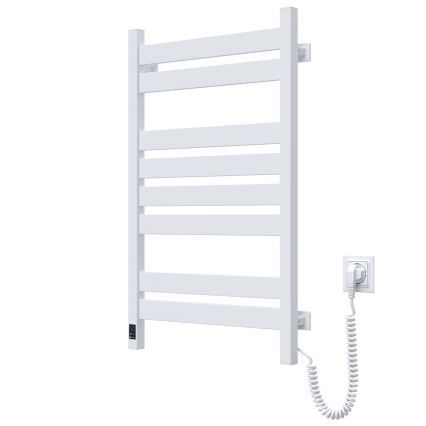 Elektrický sušiak na uteráky s termostatom LARGO 168W 80x50 cm  biela pravá