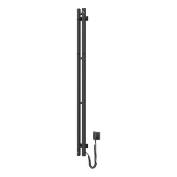 Elektrický sušiak na uteráky s termostatom SILOUETTE 106W 150x9 cm čierny pravý