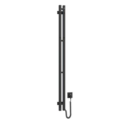 Elektrický sušiak na uteráky s termostatom SILOUETTE 106W 150x9 cm čierny pravý