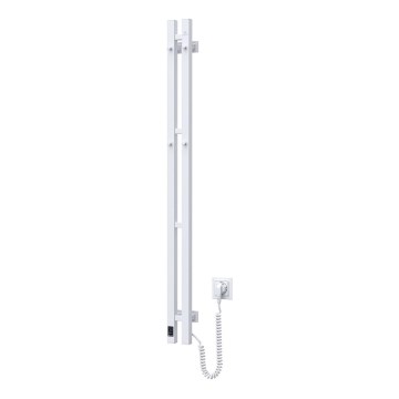 Elektrický sušiak na uteráky s termostatom SILOUETTE 187W/230V 120,6 cm IP44 biela pravá hranatý