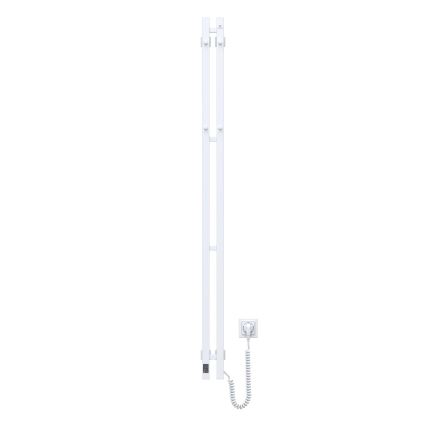 Elektrický sušiak na uteráky s termostatom SILOUETTE 200W/230V 150,6 cm IP44 biely pravý