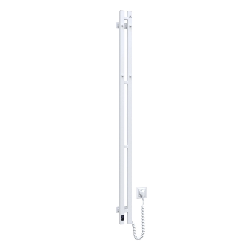 Elektrický sušiak na uteráky s termostatom SILOUETTE 200W/230V 150,6 cm IP44 biely pravý